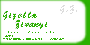 gizella zimanyi business card